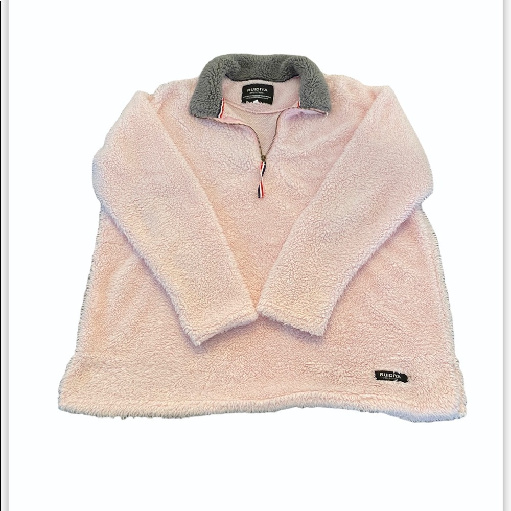 Oversized fuzzy pink pullover size medium
